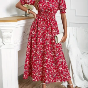Blossoming floral print dress