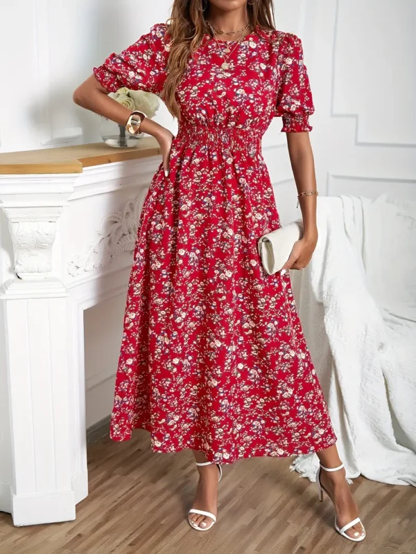 Blossoming floral print dress
